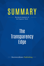 Summary: The Transparency Edge