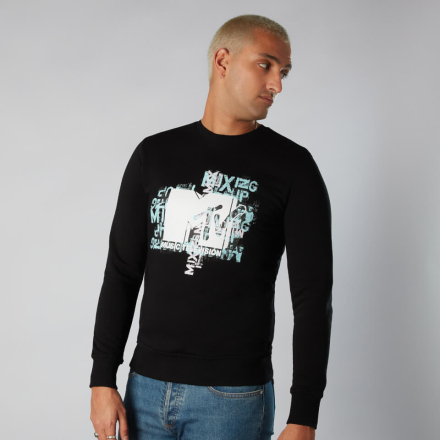 MTV Typography Sweatshirt - Black - XXL