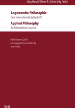 Angewandte Philosophie. Eine internationale Zeitschrift / Applied Philosophy. An International Journal