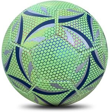 Natglødende reflekterende fodbold med mesh-pose Light Up Kamera Flash fodbold til indendørs Outdoor