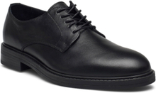 Slhblake Leather Derby Shoe Shoes Business Laced Shoes Svart Selected Homme*Betinget Tilbud