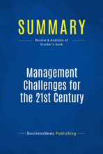 Summary: Management Challenges for the 21st Century