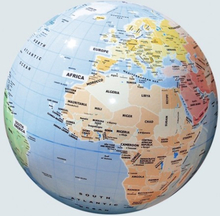 Caly 42 cm Globus POLITICAL WORLD - god som badebold