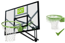 EXIT Galaxy Basket vægmonteret boldkurv med dunkring - grøn/sort