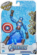 Marvel Avengers Bend And Flex Captain America Toys Playsets & Action Figures Action Figures Multi/mønstret Marvel*Betinget Tilbud