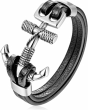 High XP armbånd design rustfri stål og læder.