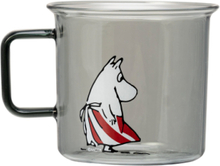 Moomin Glass Mug Moominmamma Home Tableware Cups & Mugs Coffee Cups Grå Moomin*Betinget Tilbud