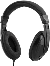 Deltaco Slutet Headset 3,5 mm 2,5m kabel svart
