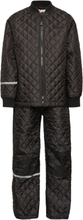 Basic Thermal Set -Solid Outerwear Thermo Outerwear Thermo Sets Svart CeLaVi*Betinget Tilbud