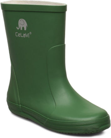 Basic Wellies -Solid Shoes Rubberboots High Rubberboots Unlined Rubberboots Grønn CeLaVi*Betinget Tilbud