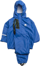 Basic Rainwear Set -Solid Pu Outerwear Rainwear Rainwear Sets Blå CeLaVi*Betinget Tilbud