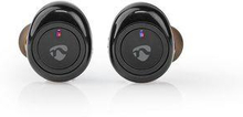Nedis Fullt Trådlösa hörlurar | Bluetooth® | Maximal batteritid: 3 timmar | Tryck på Kontroll | Batteri hölje | Inbygd mikrofon | Stöd för röststyrning | Svart