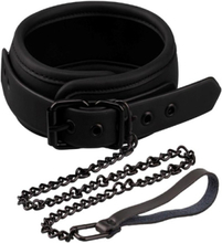 Fetish Black Shadow Collar With Leash Bondage Halsband & Koppel