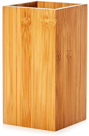 Köksredskapshållare kvadratisk 12 x 23 x 12 cm (B x H x D) bambu