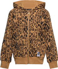 Basic Leopard Zip Hoodie Tops Sweatshirts & Hoodies Hoodies Multi/patterned Mini Rodini