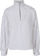 Hvit bunadskjorte med nuppereller