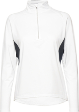 Lds Pines Halfzip Fleece T-shirts & Tops Long-sleeved Hvit Abacus*Betinget Tilbud