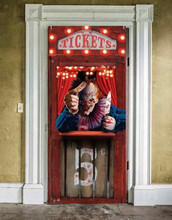 Horror Circus Clown - Dørdekorasjon 80x180 cm