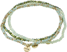 Indigo 3-In-1 Bracelet Set Accessories Jewellery Bracelets Pearl Bracelets Green Pilgrim