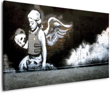 Premium Canvastavla - Angel with Skull - Banksy (Street-art)