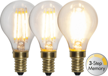 LED-Lampa E14 P45 Soft Glow 3-Step Memory