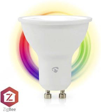 Nedis SmartLife Full Färg Glödlampa | Zigbee 3.0 | GU10 | 345 lm | 4.7 W | RGB / Varm till cool vit | 2200 - 6500 K | Android- / IOS | Spot | 1 st.