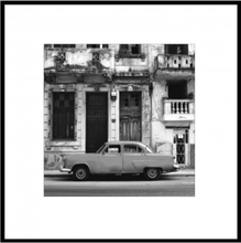 Havana - Svart Vit Bil Bild 30x30 cm