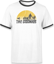 The Goonies Retro Logo Unisex T-Shirt - Weiß / Schwarz Ringer - L