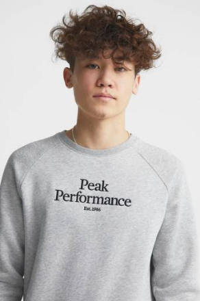 Peak Performance Sweatshirt Jr Original Crew Grå