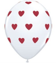 Ballonger Hjärtan, röd - Qualatex