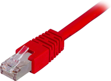 FTP Cat6 suojattu laitekaapeli, 0.5m, punainen