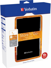 Verbatim StorenGo, ulkoinen kiintolevy, 1TB, 2,5", USB 3.0 musta