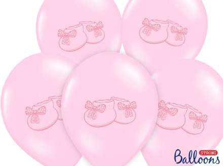 Ballonger Babyskor, rosa - PartyDeco