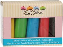 Sockerpasta multipack Grundfärger, 500 g - FunCakes