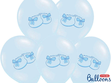 Ballonger Babyskor, blå - PartyDeco