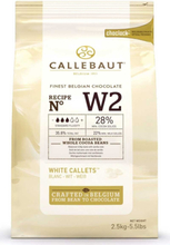 Callebaut Choklad W2, vit, 2,5 kg