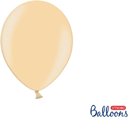 Ballonger Metallic Ljusorange, 23 cm, 100-pack - PartyDeco