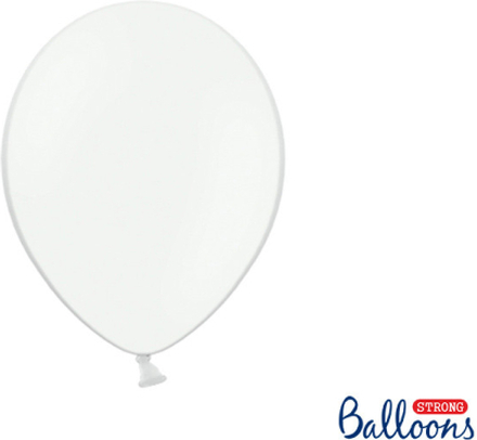 Ballonger Pastell Vit, 27 cm, 50-pack - PartyDeco