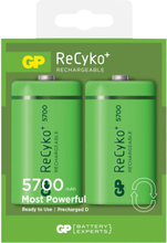 Uppladdningsbart batteri GP ReCyko D / LR20 med 5700 mAh - 2-pack