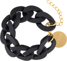 Marbella Bracelet, Black Mat Accessories Jewellery Bracelets Chain Bracelets Black By Jolima