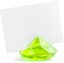 Bordsplaceringshållare Diamant, ljusgrön - PartyDeco
