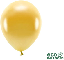 Eko Ballonger Metallic Guld, 26 cm, 100-pack, PartyDeco