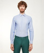 Camicia da uomo su misura, Alfatex, Azzurra in Oxford di Cotone, Quattro Stagioni | Lanieri