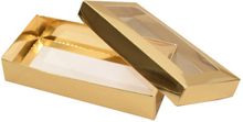 Pralinask i guld med fönster, 8 praliner - 3 st
