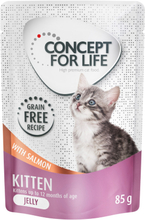 Sparpaket Concept for Life getreidefrei 24 x 85 g - Kitten Lachs - in Gelee