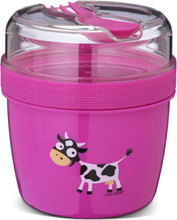 N'ice Cup - L, Kids, Lunch Box With Cooling Disc - Purple Home Meal Time Lunch Boxes Purple Carl Oscar