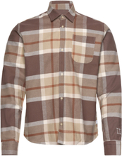 Jeremy Flannel Shirt Tops Shirts Casual Brown Les Deux