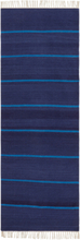 LORI STRIPE 01 ullmatta 70x200 cm Mörkblå/blå