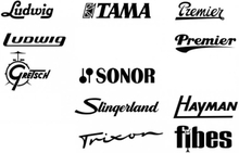 Bastrumloggor - tillverkare (Välj logo, Svart)
