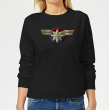 Captain Marvel Chest Emblem Women's Sweatshirt - Black - XS